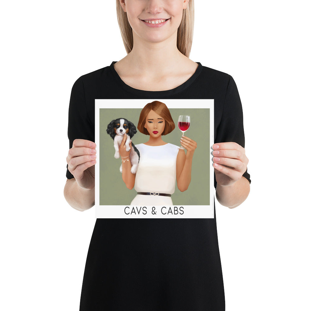 Cavs & Cabs Poster - Tricolor
