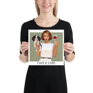 Cavs & Cabs Poster - Tricolor