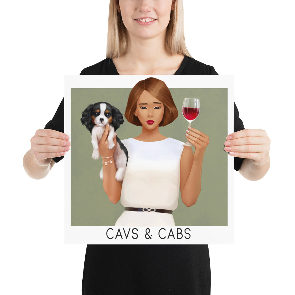 Cavs & Cabs Poster - Tricolor