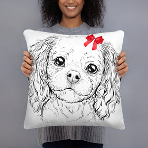 Cavalier King Charles Spaniel Festive Pillow