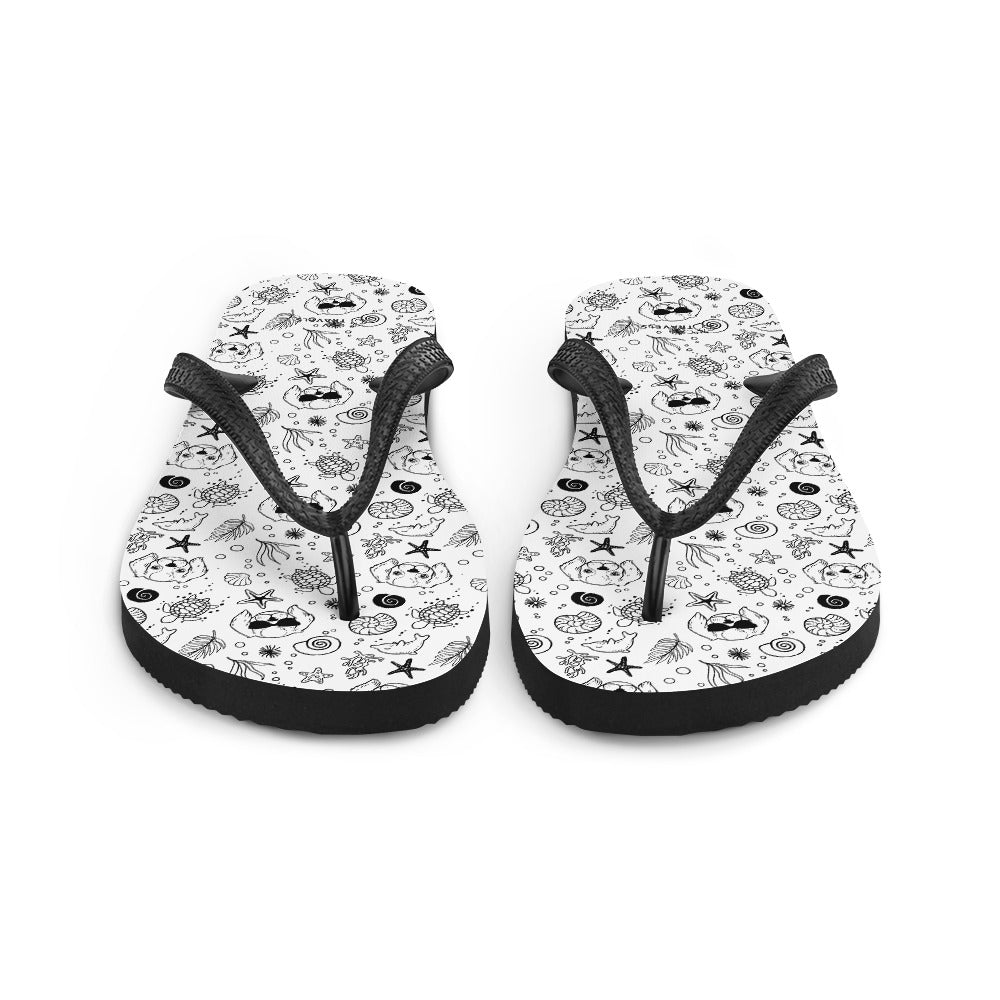 Cavalier King Charles Spaniel Pattern Flip Flops